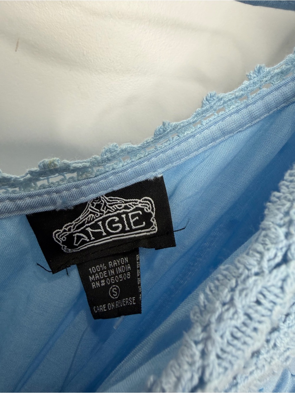 Lime Lush Baby Blue Swiss Dot Lace Detail Mini Dress Small NWT!! - Picture 12 of 12